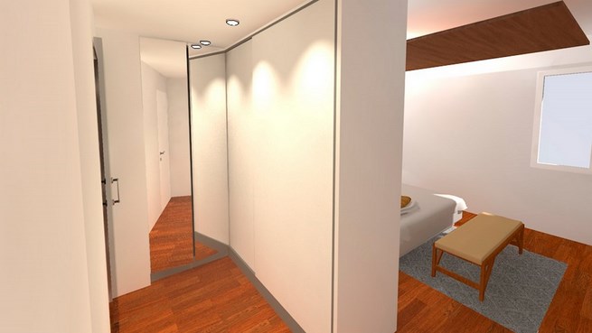 Reforma de apartamento sobre plano y visualización en 3D
