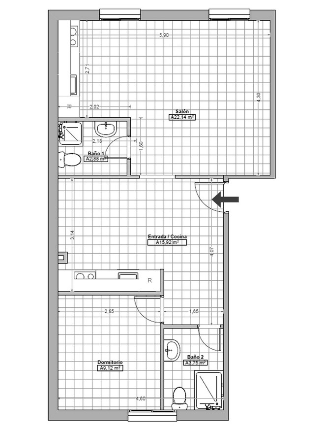 Reforma de apartamento sobre plano y visualización en 3D