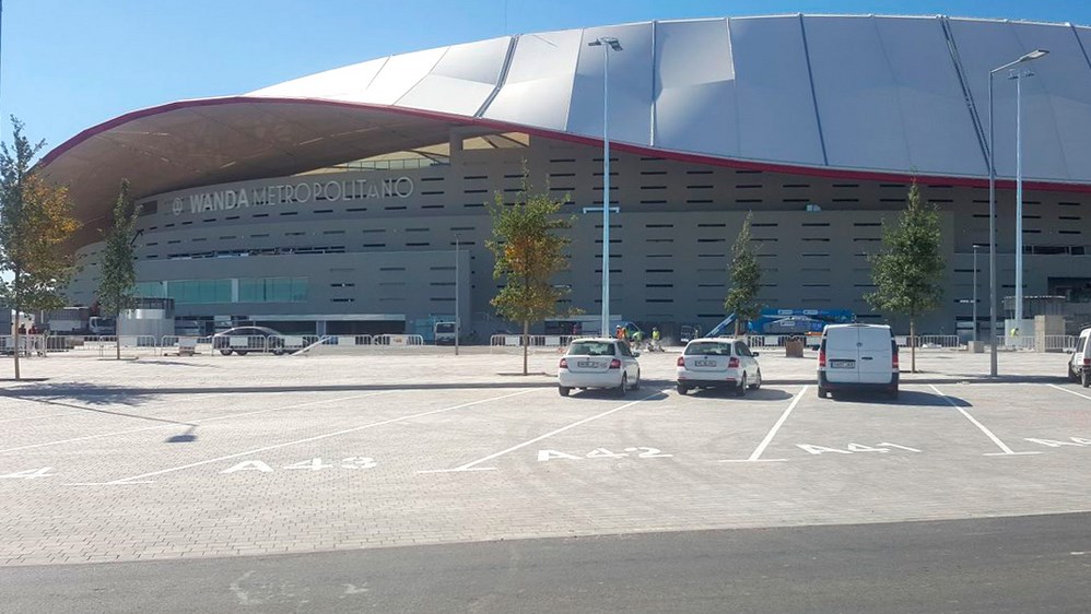 Tratamiendo de grada del Wanda Metropolitano