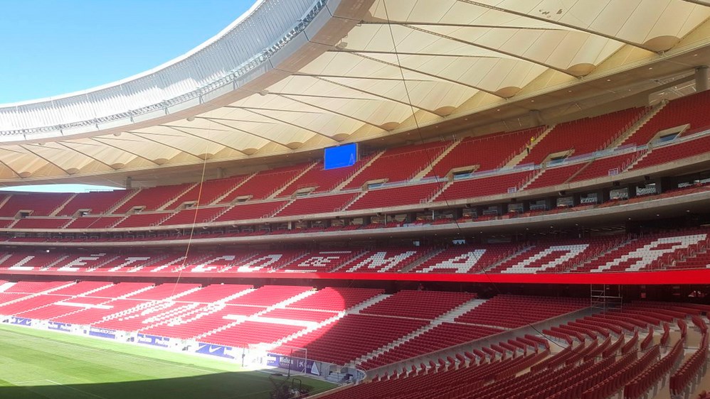 Tratamiendo de grada del Wanda Metropolitano