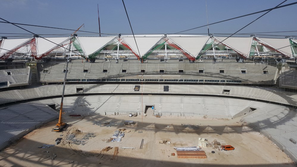 Tratamiendo de grada del Wanda Metropolitano